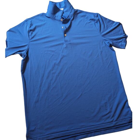 Peter Millar Polo Summer Comfort Mens Large Blue Striped Short Sleeve Golf Shirt - Picture 2 of 9